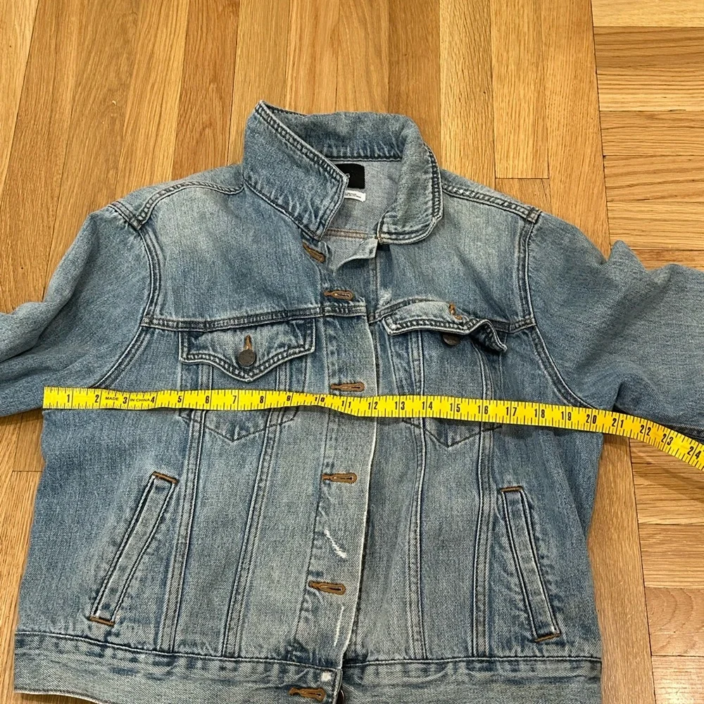 BDG Denim Jacket with Flamingo Embroidery Indie Boho Festival